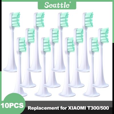 ☋㍿ 10PCS Replacement Brush Heads For XIAOMI MIJIA T300/500 Sonic Electric Toothbrush Vacuum Cleaner Soft DuPont Bristle Nozzles