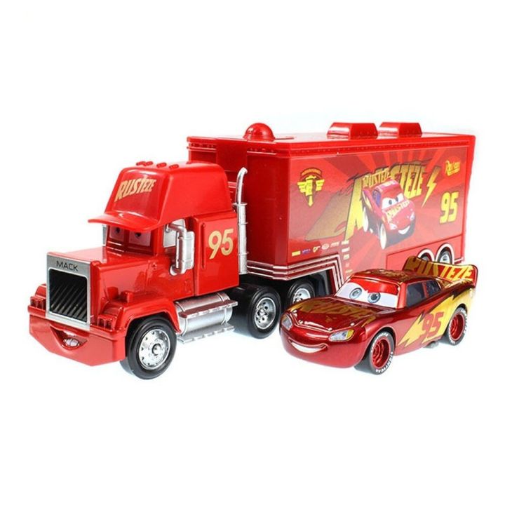 Disney Pixar Cars 3 Lightning Mcqueen Mack Uncle Truck Metal Diecast 1:55  Collection Model Car Toys For Children's Birthday Gift 