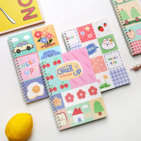 60 Sheets Kawaii Bear Flowers Sweet A5 Cute Spiral Notebook Student 14X27CM Cartoon Journal Notebook Office Supplies