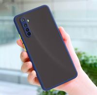 เก็บเงินปลายทาง เคสกันกระแทก เคสกันรอยกล้อง Case Realme 6 เคสปุ่มสีผิวด้าน ขอบนิ่มหลังแข็ง