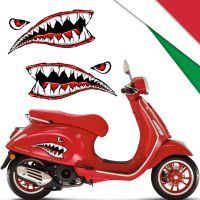 รถมอเตอร์ไซค์ฟันปลาฉลาม Vespa PIAGGIO สติกเกอร์ติดข้างมอเตอร์ไซค์ GTS GTV LXV LT PX 50 125 150 250 300Ie Sprint Primavera Super