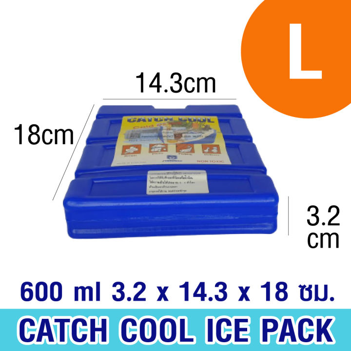 ก้อนน้ำแข็งเทียม-ให้ความเย็นกว่าน้ำแข็ง-8-เท่า-และเย็นนานกว่า-8-ชั่วโมง-ประหยัด-ใช้ซ้ำได้-แช่เย็นอาหารเครื่องดื่มแทนน้ำแข็ง-catch-cool-ice-pack