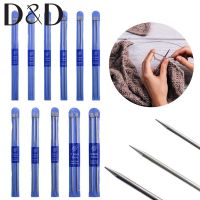 ◕๑ 2PCS Knitting Needles Straight Single Pointed Stainless Steel Sweater Needles Crochet Hook for Knitting Accessories 2MM-8MM