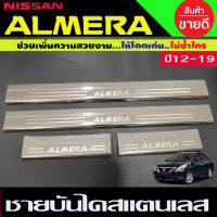 ชายบันได สแตนเลส นิสสัน อเมร่า Nissan Almera 2012 2013 2014 2015 2016 2017 2018 2019 (R)