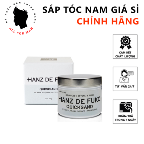 Sáp vuốt tóc Hanz De Fuko Quicksand là sản phẩm sẽ giúp bạn tạo ra những kiểu tóc hiện đại, đầy sáng tạo và cá tính. Với sự kết hợp hoàn hảo giữa độ bóng nhẹ và giữ nếp cao, sáp vuốt tóc Hanz De Fuko Quicksand đem đến cho bạn sự tự tin và phong cách riêng của mình.