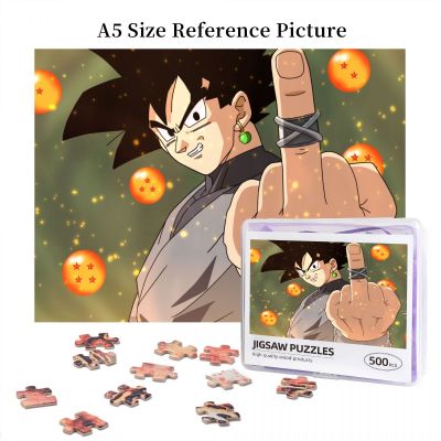 Dragon Ball Super Black Goku Wooden Jigsaw Puzzle 500 Pieces Educational Toy Painting Art Decor Decompression toys 500pcs