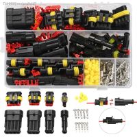 ✖卐 708/120pcs HID Waterproof Connectors 1/2/3/4 Pin 26 Sets Car Electrical Wire Connector Plug Truck Harness 300V 12A Set 352 Pack