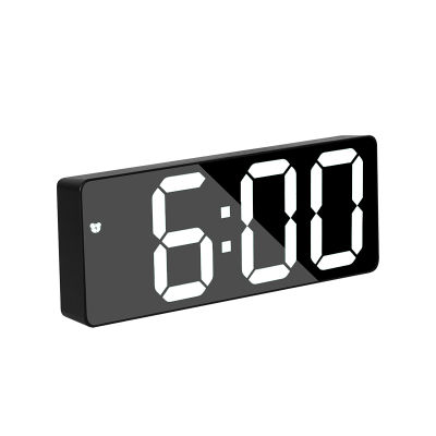 MirrorAcrylic Alarm Clock LED Digital Clock Voice Control Snooze Time Temperature Display Night Mode Reloj Despertador Digital