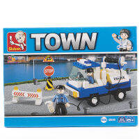 ProudNada Toys ของเล่นเด็กชุดตัวต่อเลโก้รถตำรวจ Sluban TOWN 94 PCS B900