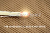 Limited Time Discounts T3020WM 20Pcs Pre-Soldered Micro Litz Wired Leads Warm White SMD Led 3020 NEW