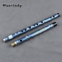 Chinese Traditional Handmade Bamboo Two-section Blue Flute Called Dizi Traditional Flauta Bamboo For Beginners and Music Lovers