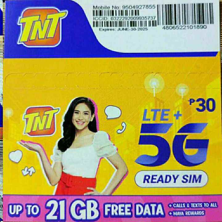 TNT SIM CARD 5G Latest Sim FREE Up To 21GB Data Brand New and Sealed ...