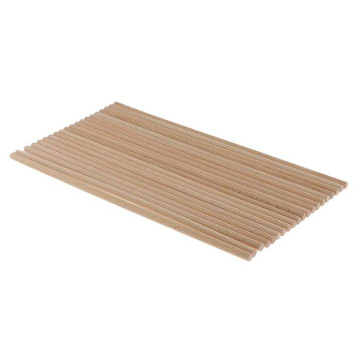 LazaraToy 20Pcs Unfinished Wood Stick Unpainted Woodcraft Round Wooden