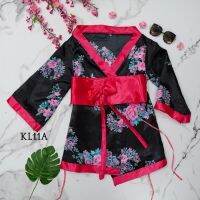 วัสดุคุณภาพสูง !! ชุดนอนเซ็กซี่ แฟชั่นญี่ปุ่น KIMONO LINGERIE NIGHT DRESS KL11B x1