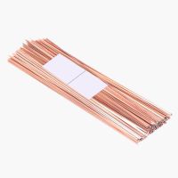 10Pcs 1.3x3.2x400mm Brass Welding Rod Phosphorus Copper Electrode Welder Wire Low Temperature Flat Soldering Rods No Need Powder