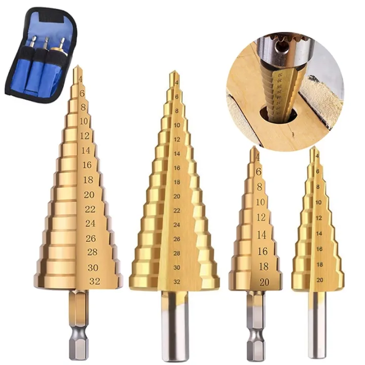 step-drill-bit-3-12mm-4-12mm-4-20mm-4-32mm-hss-straight-groove-titanium-coated-wood-metal-hole-cutter-drilling-power-tools-set