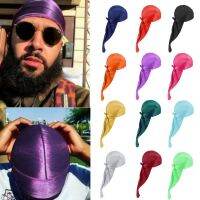 ✙☸﹉ Satin Hat Hair Night Silky Durag Men Hair Bandanas Headband Turbans Hat Wigs Doo Biker Sports Head Scarf Hair Accessories