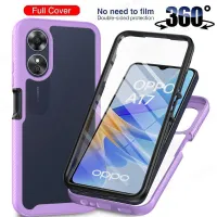 360 Double Sided Protection Clear Case for OPPO A17 A16 A15 Acrylic Shockproof Cover for  OPPO A57 A77 A95 A74 4G 5G A54 Film Phone Cases