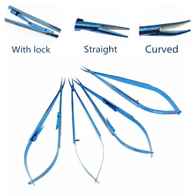 Titanium Ophthalmic Castroviejo ผู้ถือเข็ม11มม. เคล็ดลับทันตกรรมคีมจักษุแพทย์ผ่าตัดถือคีม Eye Instruments