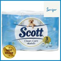 กระดาษชำระ SCOTT CLEAN CARE BABY POWDER แพ็ค6TOILET TISSUE SCOTT CLEAN CARE BABY POWDER PACK 6 **โปรโมชั่นสุดคุ้ม โค้งสุดท้าย**