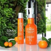 สบู่ส้มใส SOMSAI NATURAL VITAMINS LIQUID SOAP+ 300 ML./100ml. -