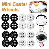 4-20pcs Wheels for Furniture Stainless Steel Roller Self Adhesive Furniture Caster Home Strong Load-bearing Universal Wheel