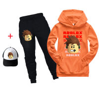 Ro-Bloxs เสื้อสเวตเตอร์มีฮู้ดสำหรับเด็กผู้ชาย,ชุดนักวิ่งแบบสวมศีรษะลำลองเสื้อสวมหัว Pk1218A