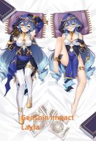 Dakimakura อะนิเมะปลอกหมอน Genshin ผลกระทบ Layla พิมพ์สองด้านขนาดชีวิตปลอกหมอนของขวัญสามารถปรับแต่ง