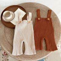 【CW】 MILANCEL Baby Overalls Kids Knitted Pants Waist