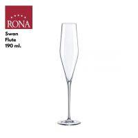 Rona Swan Flute 190 ml.-แก้วคริสตัลแท้ Rona รุ่น Swan Flute 190 มล. สำหรับแชมเปญ บรรจุ1ใบ (no box)