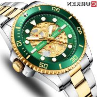 นาฬิกาผู้ชาย CURREN card Ryan 8412 men casual watch mechanical wind hollow out creative quartz luminous steel belt