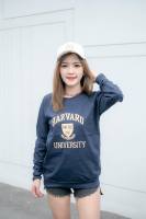 Harvard เสื้อยืดแขนยาว-แขนสั้นใส่ได้ทั้งชาย - หญิง รอบอกฟรีไซส์ เสื้อคู่ เสื้อครอบครัว ผ้าคอตตอนคุณภาพดีใส่สบาย ลายพรีเมี่ยม