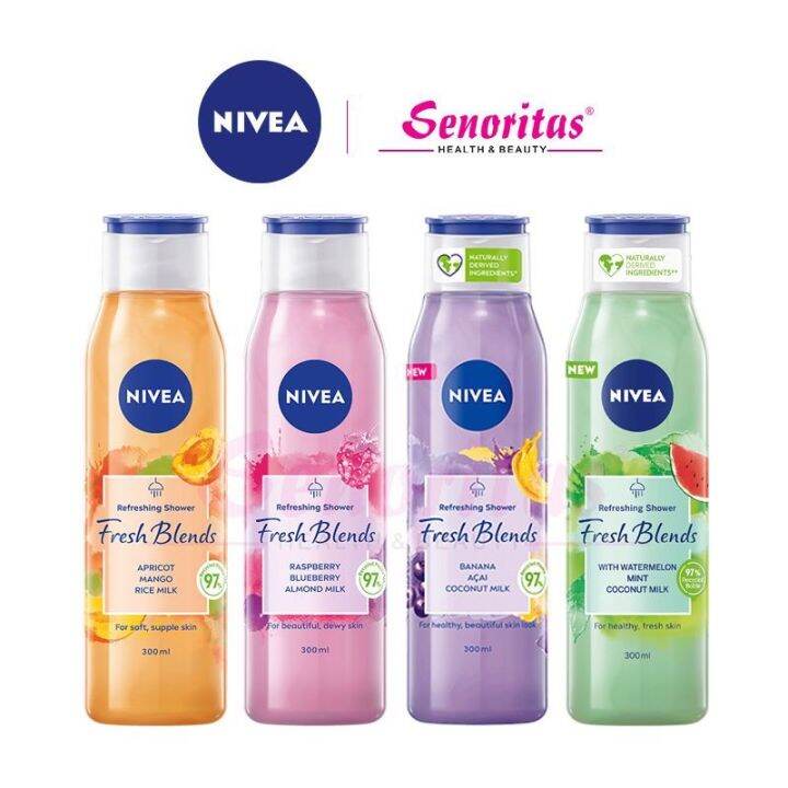 ♡Nivea Fresh Blends Shower Gel 300ml Lazada
