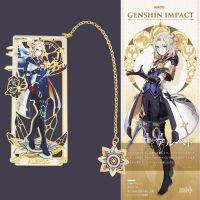 Albedo Bookmark Anime Hollow Metal Pendant Book Clip Pagination Mark Student Gift Stationery Sangonomiya Kokomi Genshin Impact