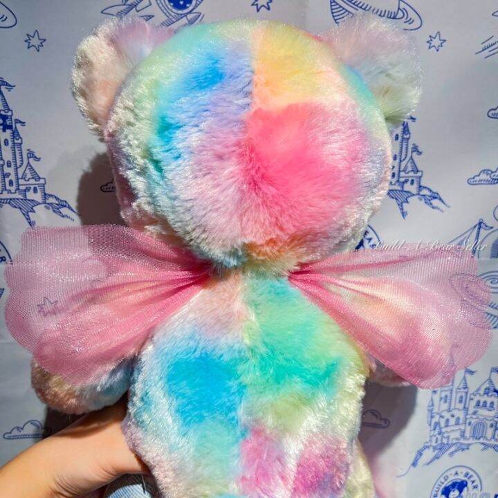 มือสอง-ตุ๊กตาหมีบิ้วอะแบร์-หมีนางฟ้า-แฟรี่-สีรุ้ง-หายาก-build-a-bear-สินค้ามือสองนำเข้าจากอเมริกา