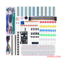 DONGLIONG ชุดสตาร์ตเตอร์พื้นฐาน830 Tie-Points อุปกรณ์อิเล็กทรอนิกส์ Breadboard