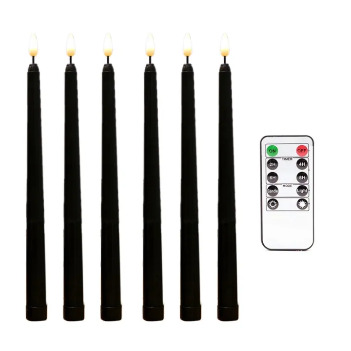 6Pcs Flameless Black Taper Candles Flickering With 10 Key Remote Timer   C30db0f264fdb47a92785fbc6347fcc9  720x720q80  .webp