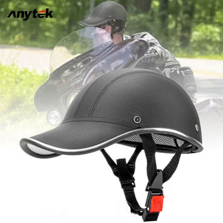 ANYTEK Motorcycle Half Helmet Baseball Cap Style Half Face Helmet Retro