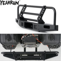 YEAHRUN TRX4 Front Bumper Adjustable Metal Bumper with LED Light for Traxxas TRX-4 Defender 110 RC Crawler Car Upgrade Parts