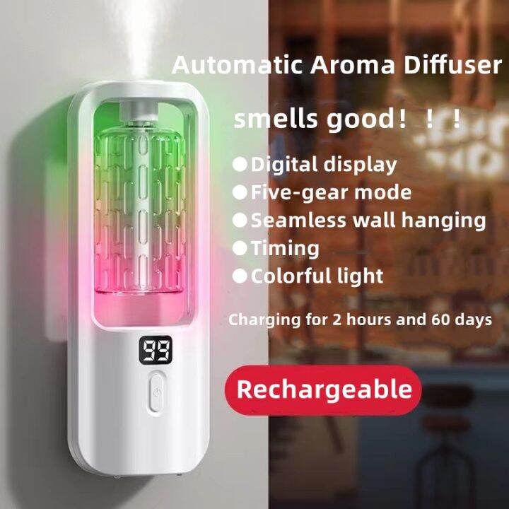 Digital display Rechargeable Fragrance Wall-mounted Machine Automatic ...