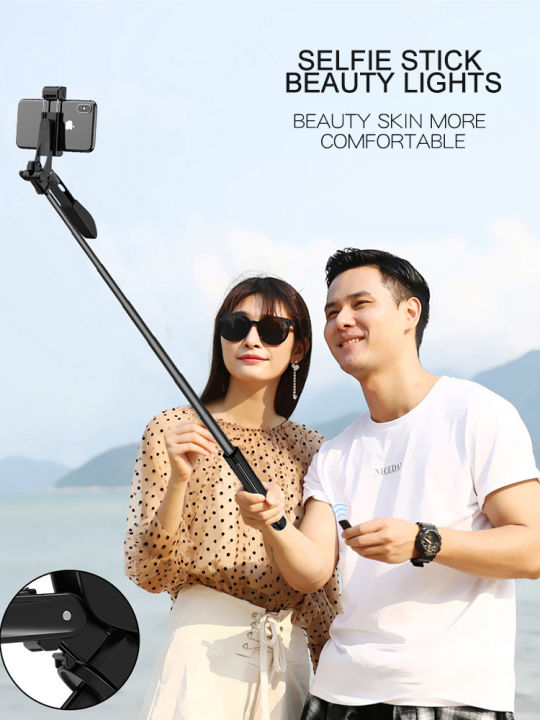 bluetooth-selfie-stick-ขาตั้งกล้องแบบปรับได้-handheld-anti-shake-stabilizer-การถ่ายทอดสดที่เสถียร-ptz-vlog-extension-รีโมททั่วไป