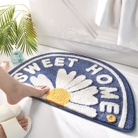 Car Floor Mats Water-absorbent, Non-slip Thickening Flower Daisy Bathroom Doorway Home Decoration Living Room Bedroom Door-in Mat