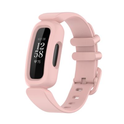 สายนาฬิกาข้อมือซิลิโคนแบบรวมสำหรับ Fitbit Ace 3 (สีดำ)