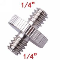 【Must-have】 อุปกรณ์เสริม1Pc 1/4 "ถึง1/4" ชาย Threaded Adapter 1/4นิ้วคู่สกรูอะแดปเตอร์รองรับขาตั้งกล้อง Mayitr