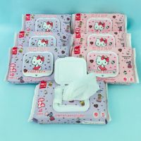 AQU ทิชชู่เปียก  คิตตี้ Hello Kitty Baby Wipe ผ้าเปียก  กระดาษเปียก