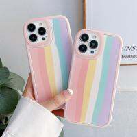 【Great. Cell phone case】 Rainbow Soft ซิลิโคนสำหรับ Samsung S22 Ultra S21FE S20FE A52 A72 A32 A22 A12 A53 A13 A33 A73 A51 A71กรณีโทรศัพท์กันกระแทก