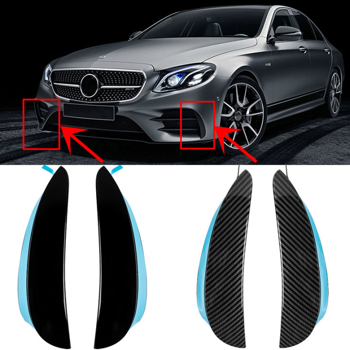 front-bumper-trim-lip-side-fender-canards-fin-splitter-for-benz-w213-c238-e180-e200-e220-e250-e300-e43-e53-amg-line-2016-2019