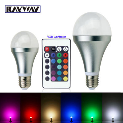 【✲High Quality✲】 gaqiugua6 หลอดไฟไฟ Led 3W 10W E27สีรีโมทคอนโทรล Ir โคมไฟควบคุม Rgb ไฟแอลอีดีอะลูมิเนียมไฟ Led โคมไฟสปอร์ตไลท์110V 220V 85-265V