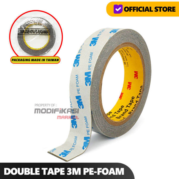 MODIFIKASIMARKET DOUBLE TAPE 3M PE FOAM 2CM X 4.5 METER SELOTIP BUSA