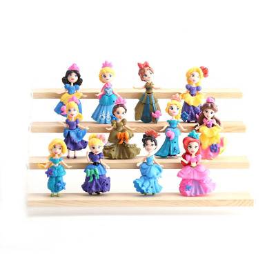 12pcs Disney Princess Action Figure Snow White Bell Cinderella Model Dolls Toys For Kids Gifts Collections